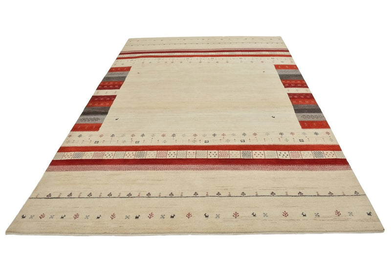 Gabbeh-mattan - Loribaft Indus - 297 x 198 cm - ljusbeige