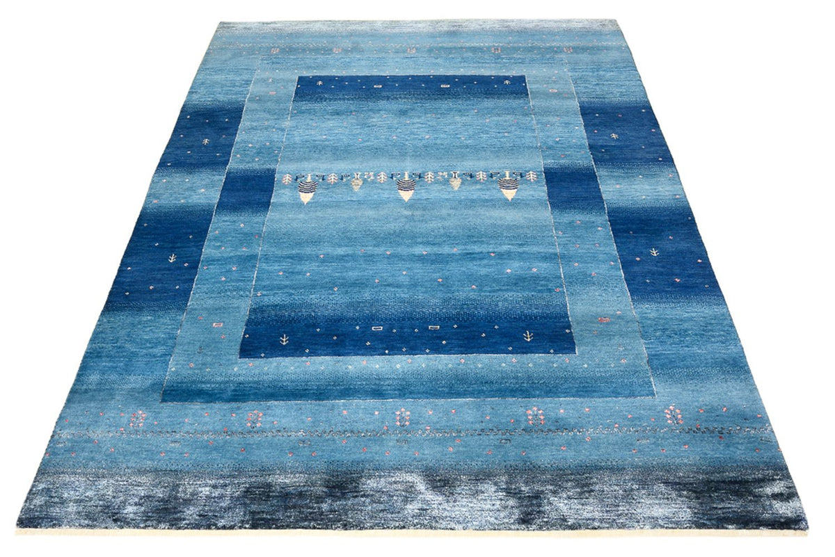 Gabbeh-mattan - Loribaft Indus - 201 x 152 cm - havsblått