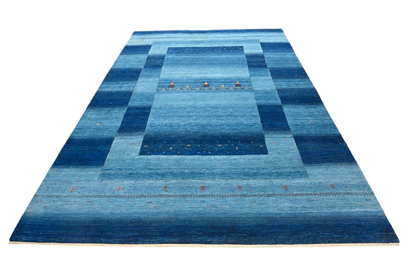 Gabbeh-mattan - Loribaft Indus - 294 x 205 cm - havsblått