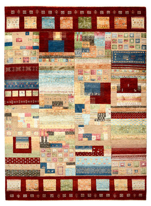 Gabbeh-mattan - Loribaft Indus - 240 x 178 cm - flerfärgad