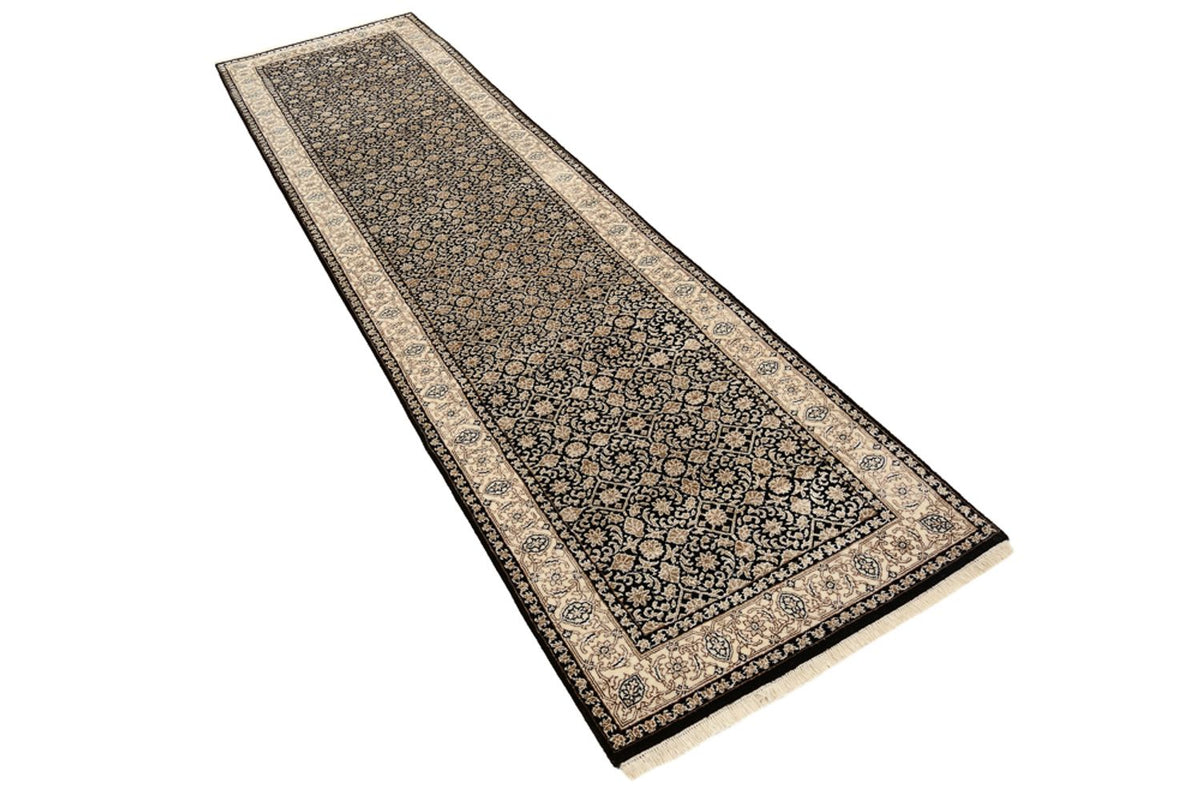 Runner Orientaliska mattor - Bijar - Indus - 304 x 83 cm - mörk beige