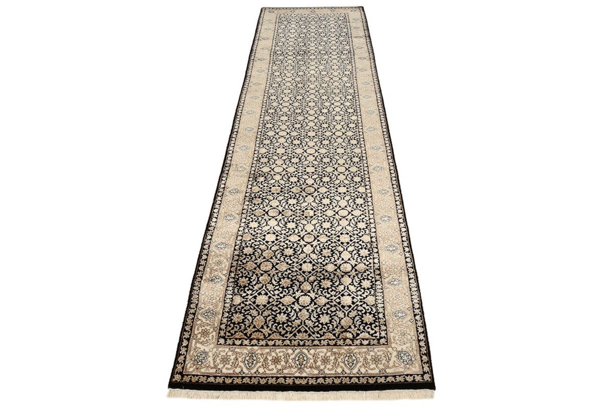 Runner Orientaliska mattor - Bijar - Indus - 304 x 83 cm - mörk beige