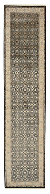 Runner Orientaliska mattor - Bijar - Indus - 368 x 83 cm - mörk beige