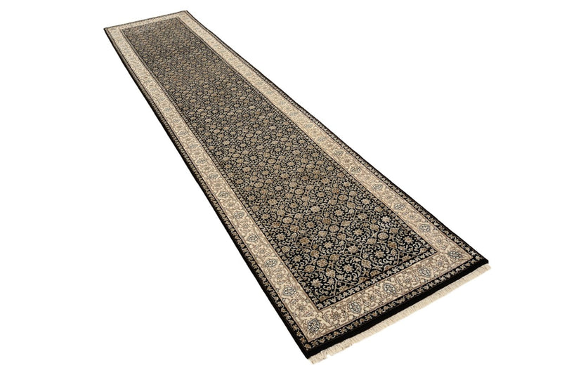Runner Orientaliska mattor - Bijar - Indus - 368 x 83 cm - mörk beige