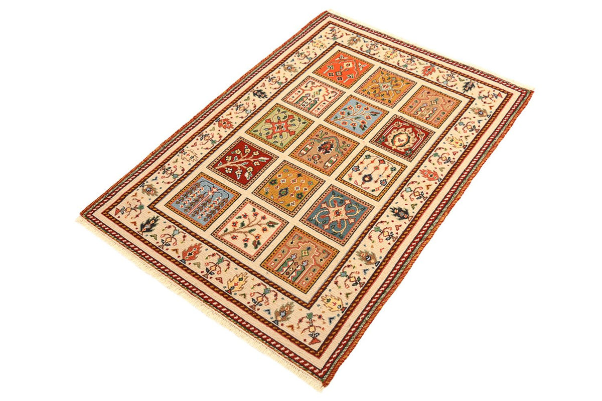 Oriental Carpet - 117 x 84 cm - grädde