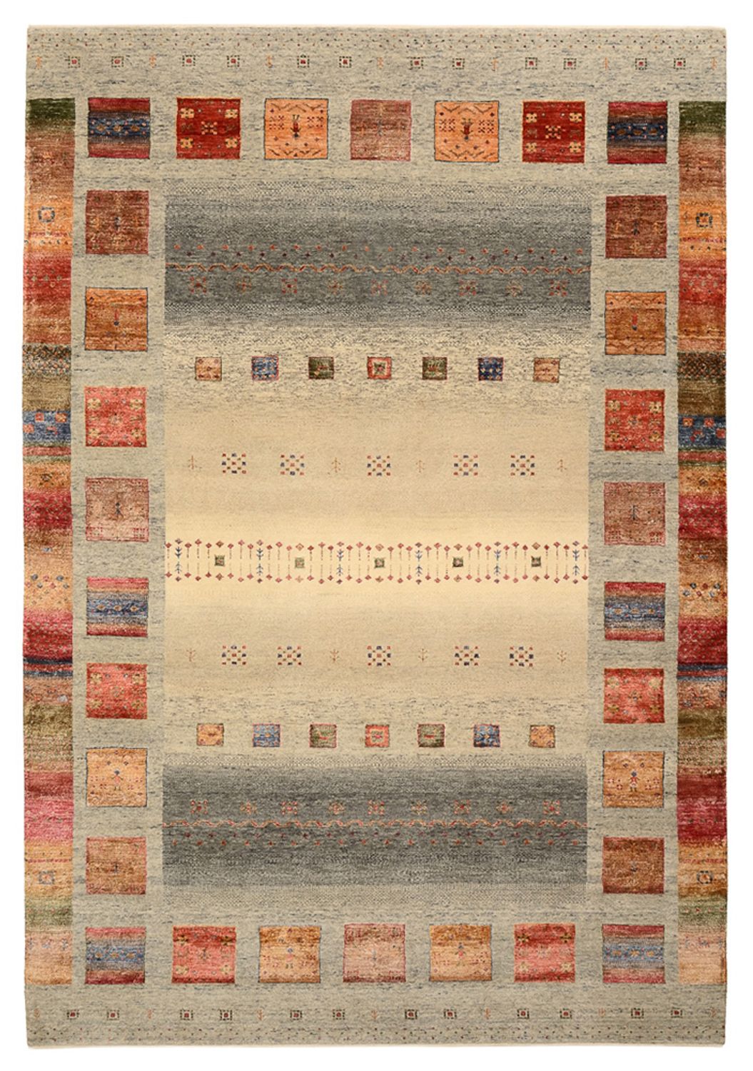 Gabbeh-mattan - Loribaft Indus - 304 x 208 cm - mörk beige