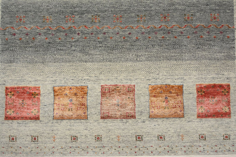 Gabbeh-mattan - Loribaft Indus - 304 x 208 cm - mörk beige