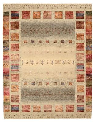 Gabbeh-mattan - Loribaft Indus - 207 x 158 cm - mörk beige