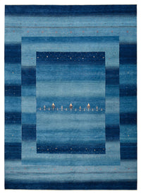 Gabbeh-mattan - Loribaft Indus - 345 x 247 cm - havsblått