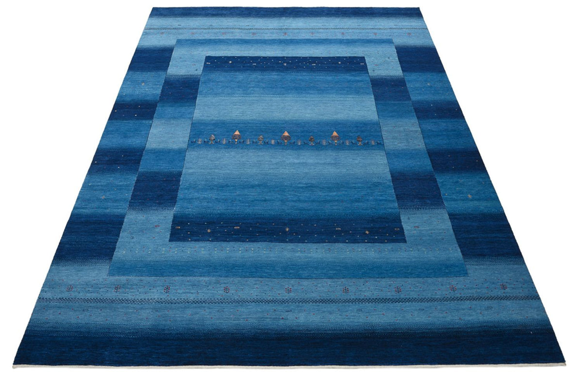 Gabbeh-mattan - Loribaft Indus - 345 x 247 cm - havsblått