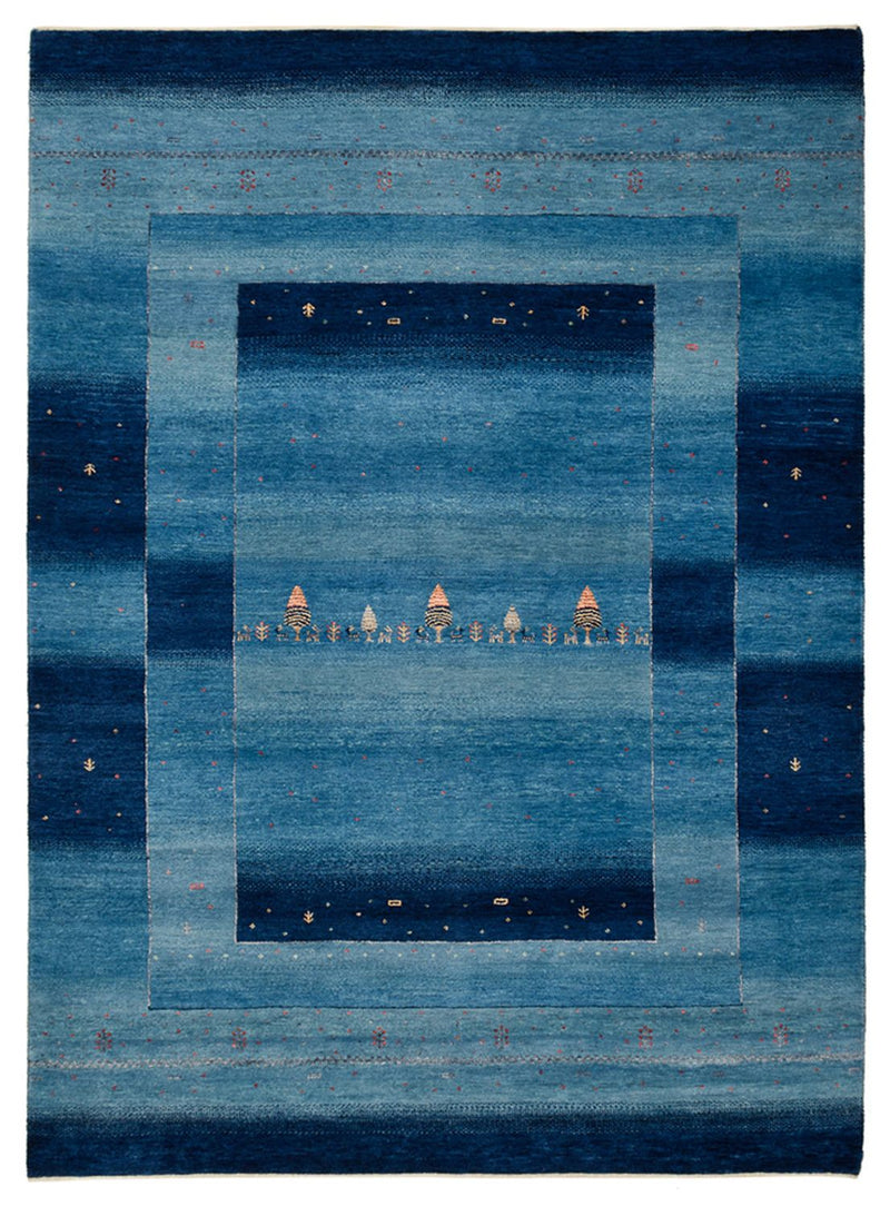 Gabbeh-mattan - Loribaft Indus - 235 x 169 cm - havsblått
