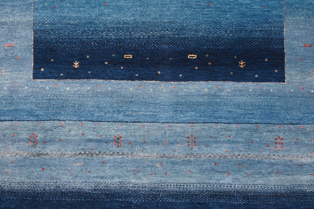 Gabbeh-mattan - Loribaft Indus - 235 x 169 cm - havsblått