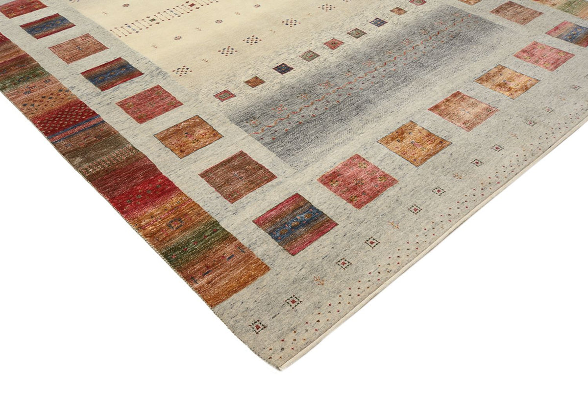 Gabbeh-mattan - Loribaft Indus - 354 x 248 cm - mörk beige