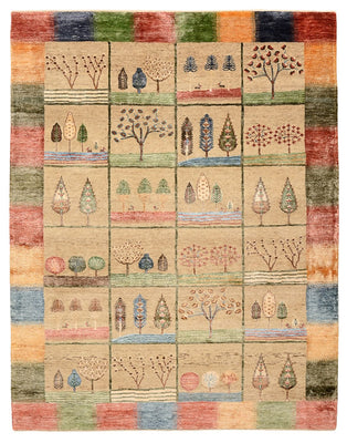 Gabbeh-mattan - Loribaft Indus - 201 x 157 cm - flerfärgad