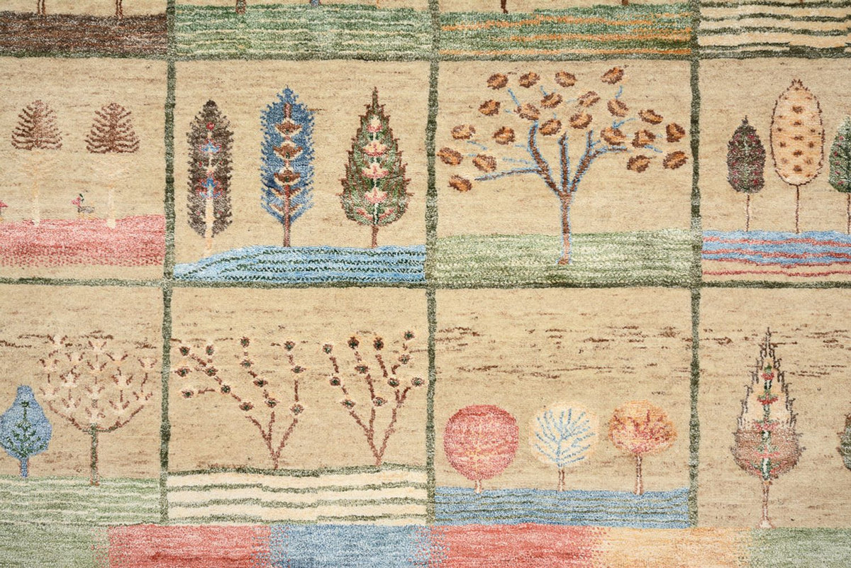 Gabbeh-mattan - Loribaft Indus - 201 x 157 cm - flerfärgad