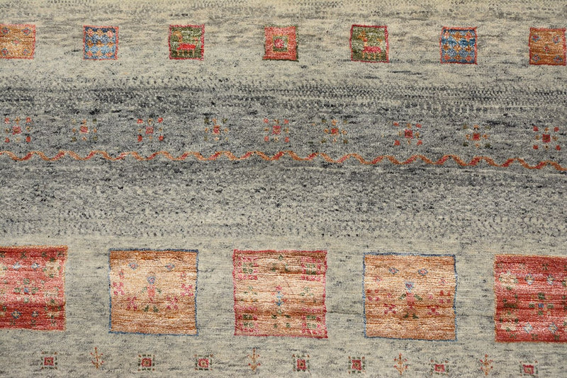 Gabbeh-mattan - Loribaft Indus kvadrat  - 156 x 152 cm - mörk beige