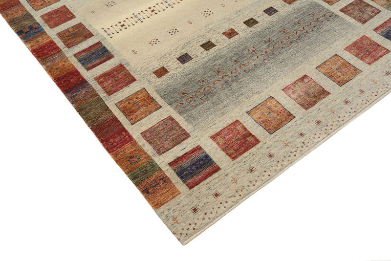 Gabbeh-mattan - Loribaft Indus - 204 x 154 cm - mörk beige