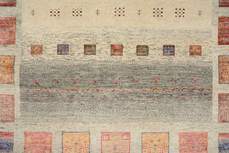 Gabbeh-mattan - Loribaft Indus - 204 x 154 cm - mörk beige