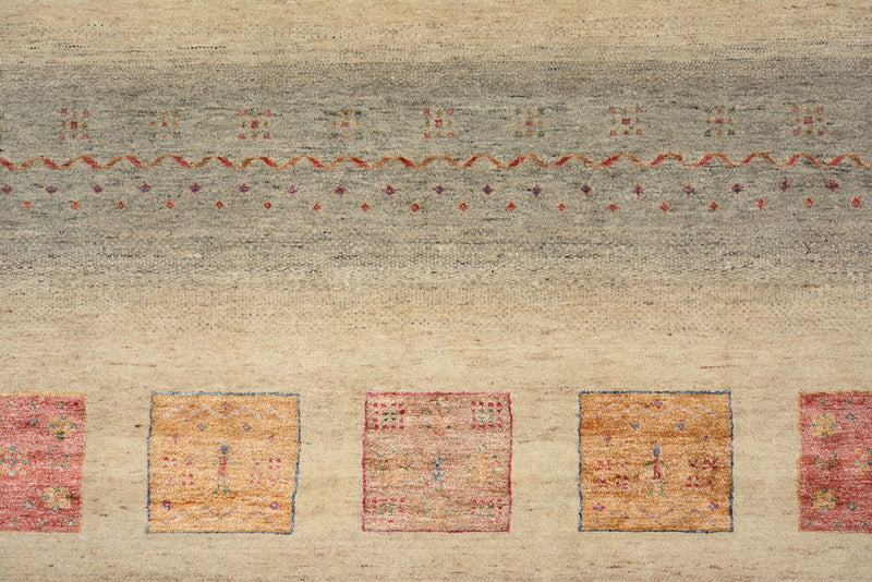 Gabbeh-mattan - Loribaft Indus - 351 x 254 cm - mörk beige