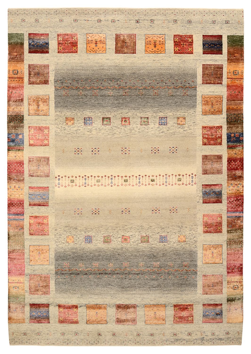 Gabbeh-mattan - Loribaft Indus - 301 x 207 cm - mörk beige