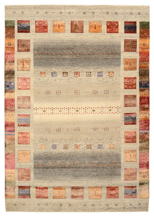 Gabbeh-mattan - Loribaft Indus - 301 x 207 cm - mörk beige