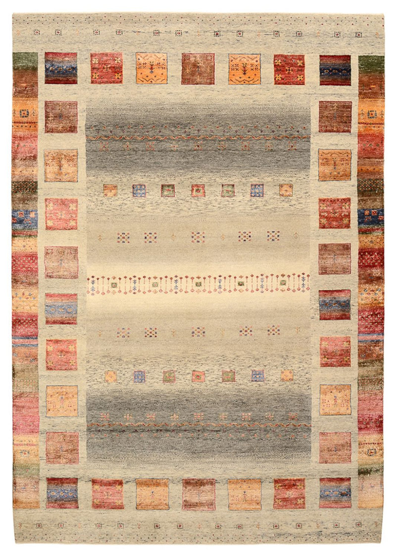 Gabbeh-mattan - Loribaft Indus - 301 x 207 cm - mörk beige