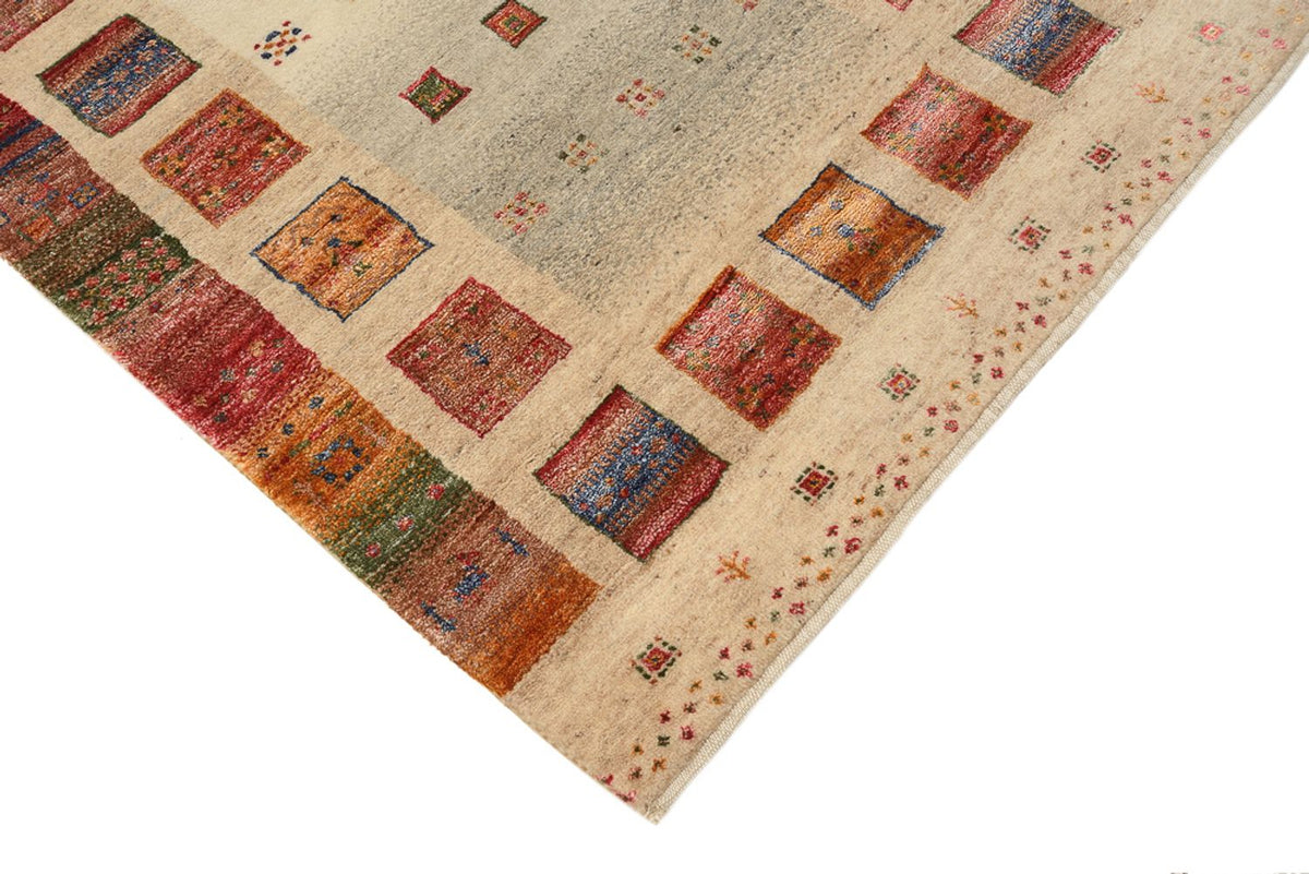 Runner Gabbeh-mattan - Loribaft Indus - 305 x 81 cm - mörk beige