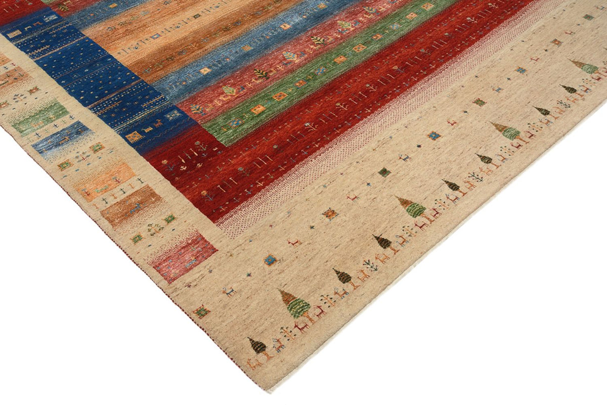 Gabbeh-mattan - Loribaft Indus - 236 x 205 cm - flerfärgad