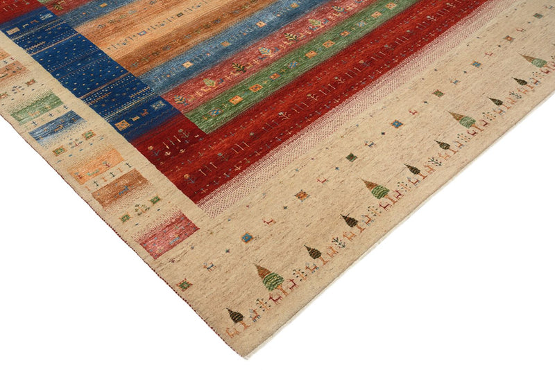Gabbeh-mattan - Loribaft Indus - 236 x 205 cm - flerfärgad