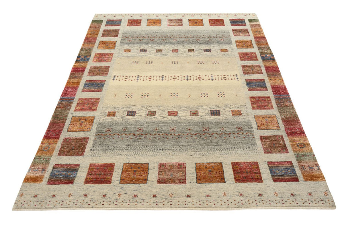 Gabbeh-mattan - Loribaft Indus - 205 x 154 cm - mörk beige