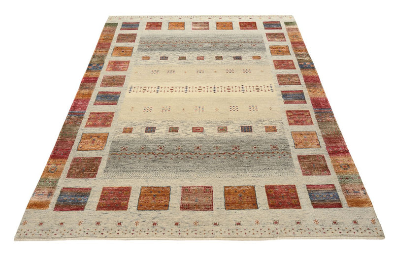 Gabbeh-mattan - Loribaft Indus - 205 x 154 cm - mörk beige