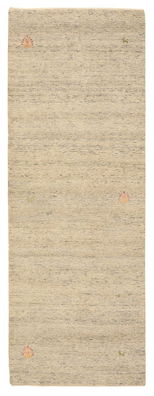 Runner Gabbeh-mattan - Loribaft Indus - 238 x 82 cm - mörk beige