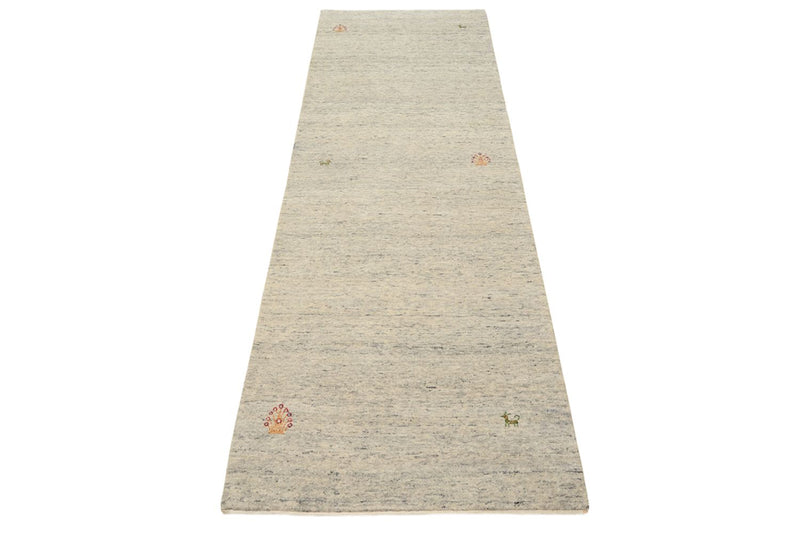 Runner Gabbeh-mattan - Loribaft Indus - 238 x 82 cm - mörk beige
