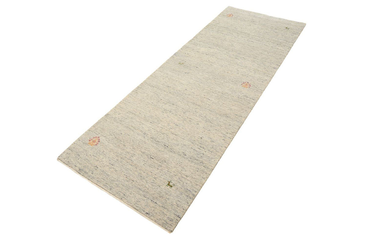 Runner Gabbeh-mattan - Loribaft Indus - 238 x 82 cm - mörk beige
