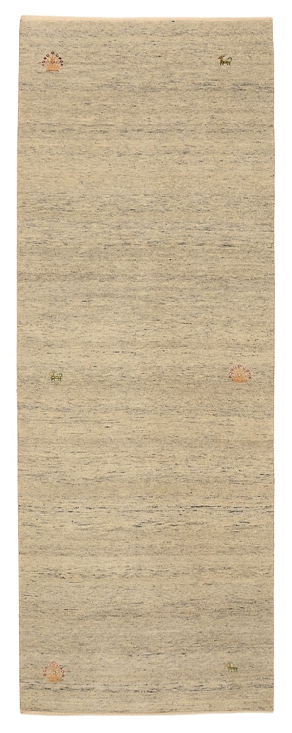 Runner Gabbeh-mattan - Loribaft Indus - 241 x 85 cm - mörk beige