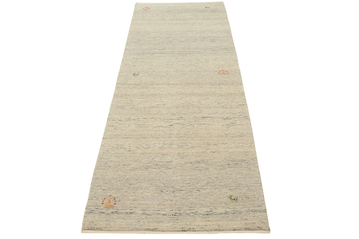 Runner Gabbeh-mattan - Loribaft Indus - 241 x 85 cm - mörk beige
