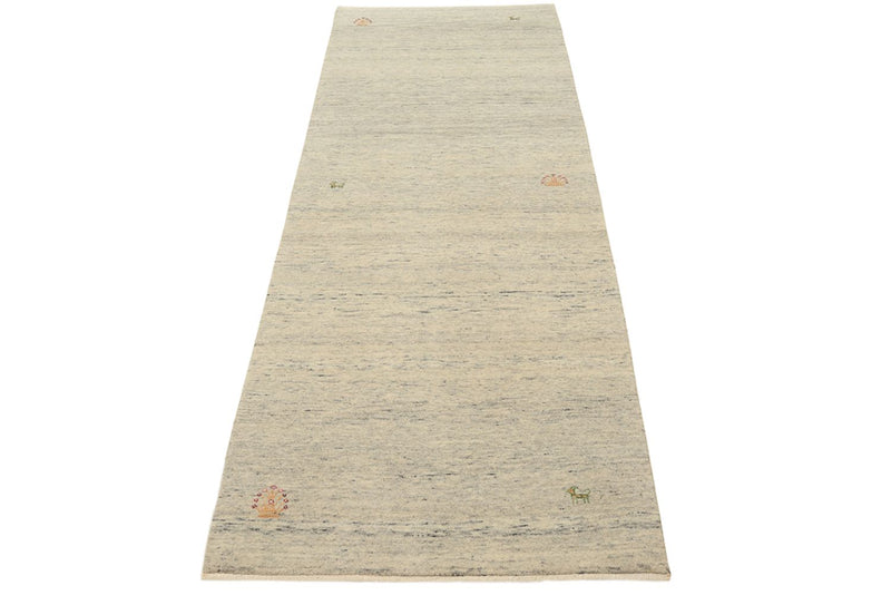 Runner Gabbeh-mattan - Loribaft Indus - 241 x 85 cm - mörk beige