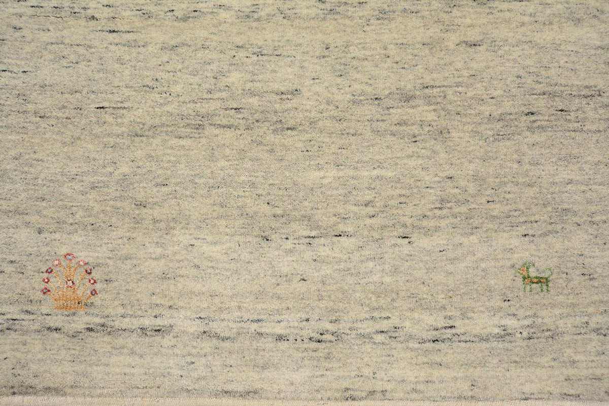 Runner Gabbeh-mattan - Loribaft Indus - 241 x 85 cm - mörk beige