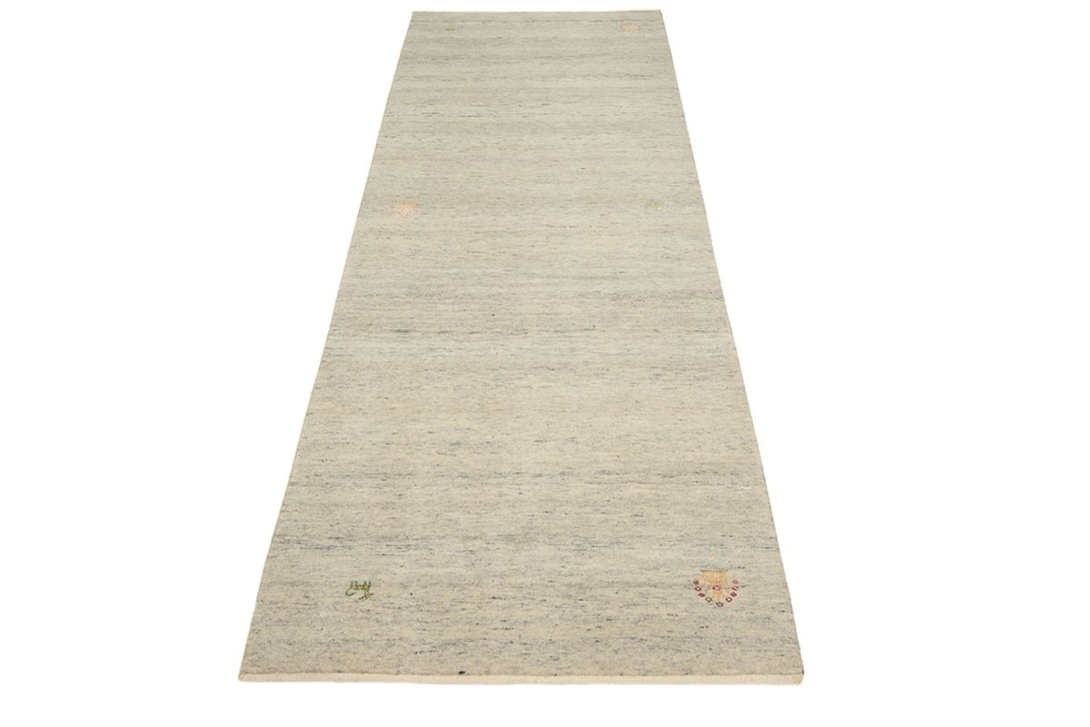 Runner Gabbeh-mattan - Loribaft Indus - 241 x 85 cm - mörk beige