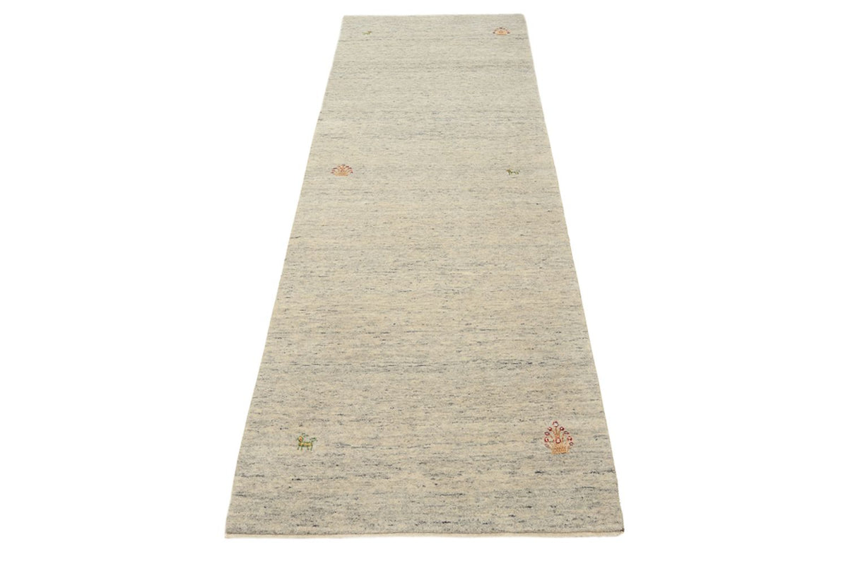 Runner Gabbeh-mattan - Loribaft Indus - 237 x 82 cm - mörk beige