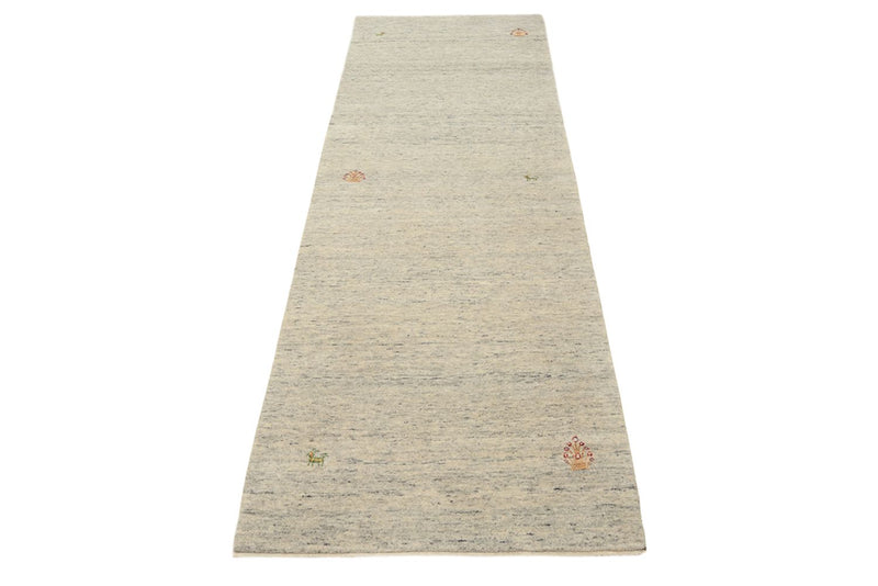 Runner Gabbeh-mattan - Loribaft Indus - 237 x 82 cm - mörk beige
