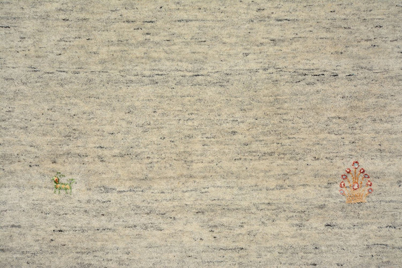 Runner Gabbeh-mattan - Loribaft Indus - 237 x 82 cm - mörk beige