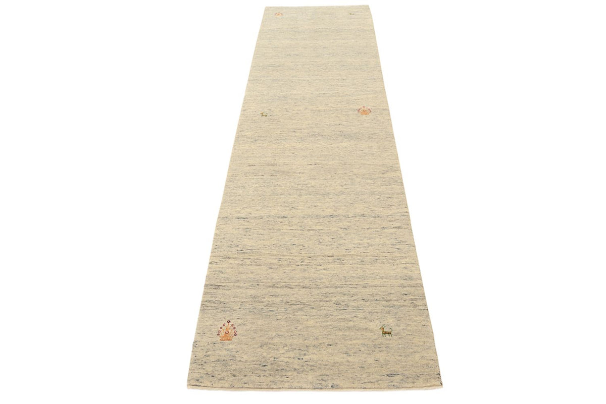 Runner Gabbeh-mattan - Loribaft Indus - 295 x 80 cm - mörk beige