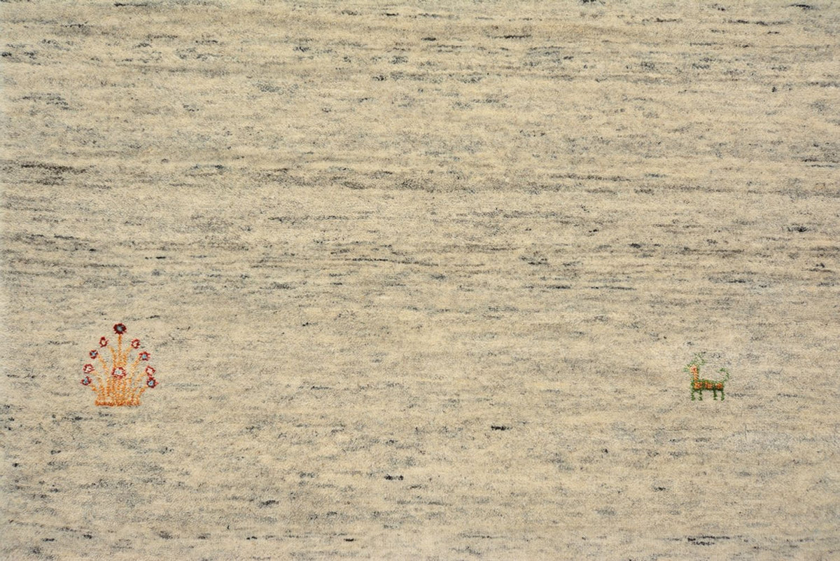 Runner Gabbeh-mattan - Loribaft Indus - 295 x 80 cm - mörk beige