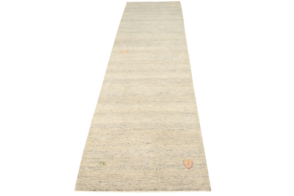 Runner Gabbeh-mattan - Loribaft Indus - 295 x 80 cm - mörk beige