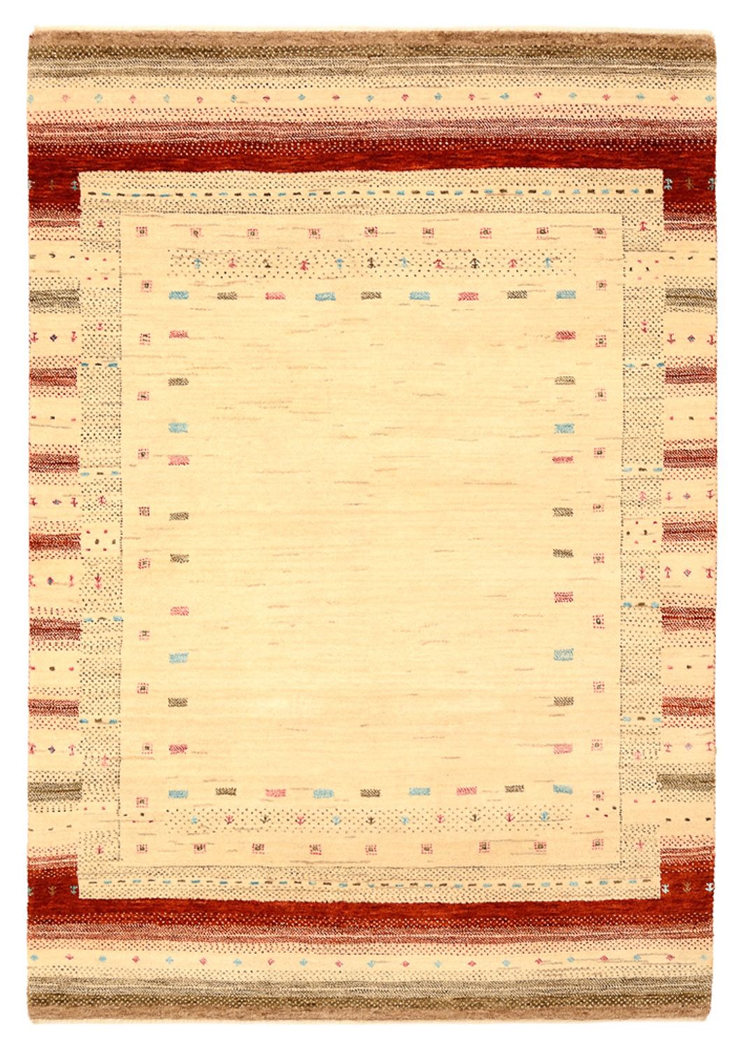 Gabbeh-mattan - Loribaft Indus - 152 x 106 cm - ljusbeige