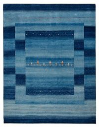 Gabbeh-mattan - Loribaft Indus - 329 x 253 cm - havsblått