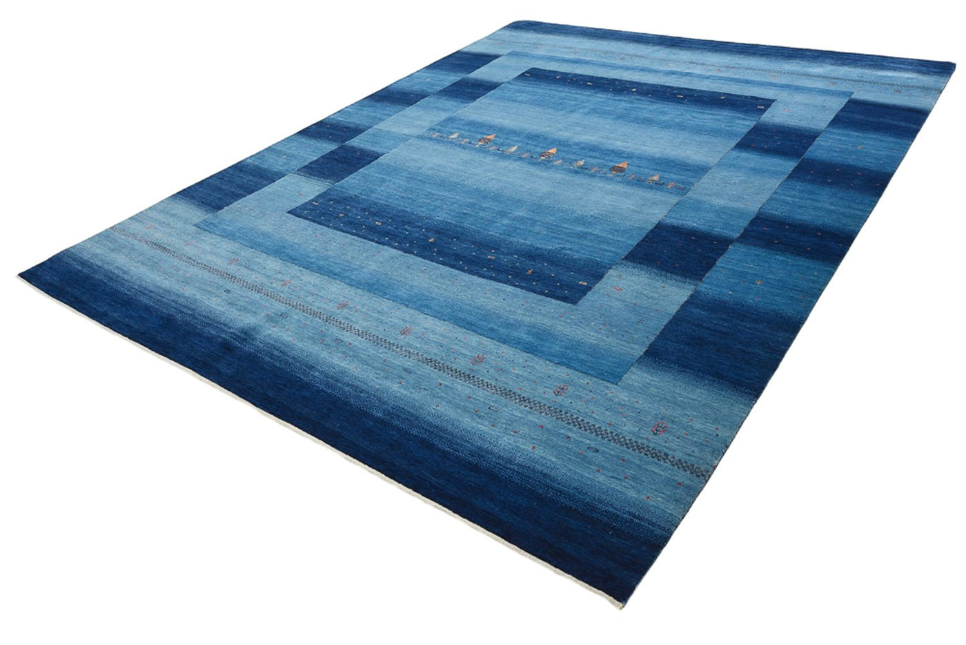 Gabbeh-mattan - Loribaft Indus - 329 x 253 cm - havsblått