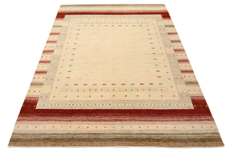 Gabbeh-mattan - Loribaft Indus - 206 x 156 cm - ljusbeige