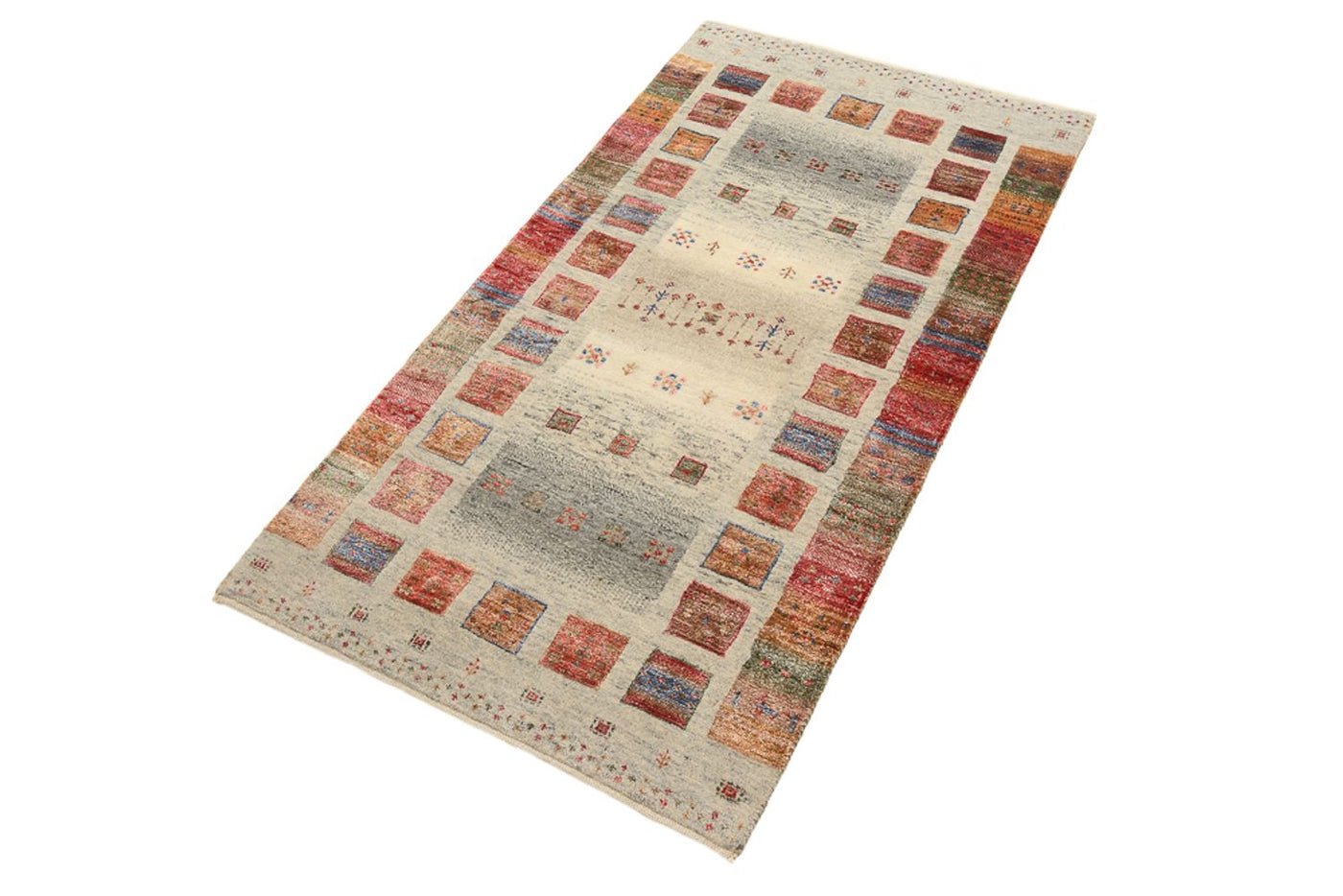 Gabbeh-mattan - Loribaft Indus - 140 x 75 cm - flerfärgad